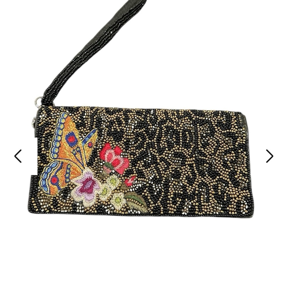 MARY FRANCES Beaded Embroidered Wallet